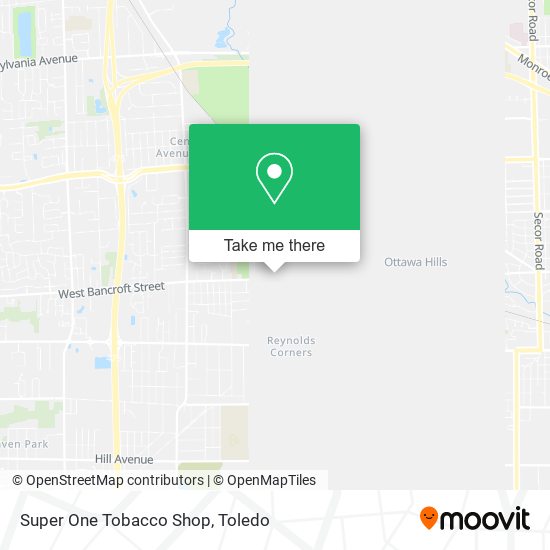 Mapa de Super One Tobacco Shop