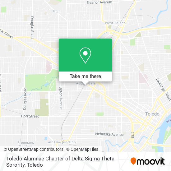 Mapa de Toledo Alumnae Chapter of Delta Sigma Theta Sorority