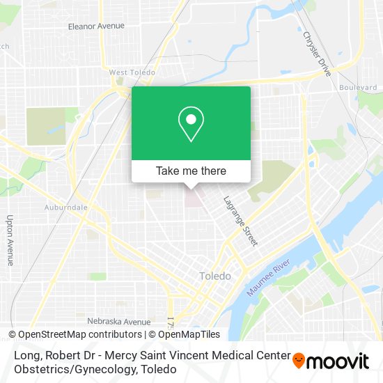 Mapa de Long, Robert Dr - Mercy Saint Vincent Medical Center Obstetrics / Gynecology