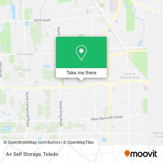 Mapa de A+ Self Storage