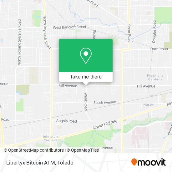 Mapa de Libertyx Bitcoin ATM