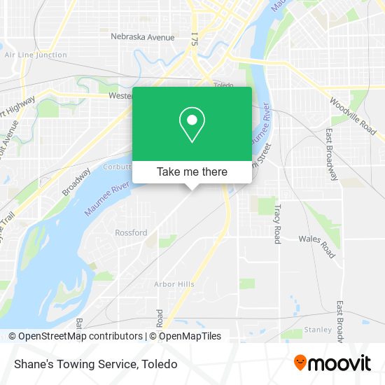 Mapa de Shane's Towing Service