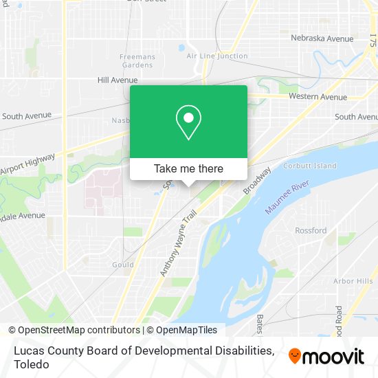 Lucas County Board of Developmental Disabilities map