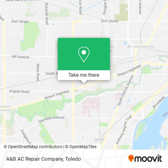 A&B AC Repair Company map