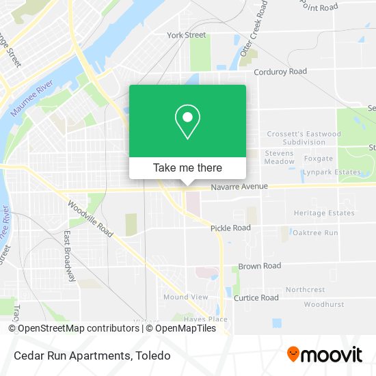 Mapa de Cedar Run Apartments
