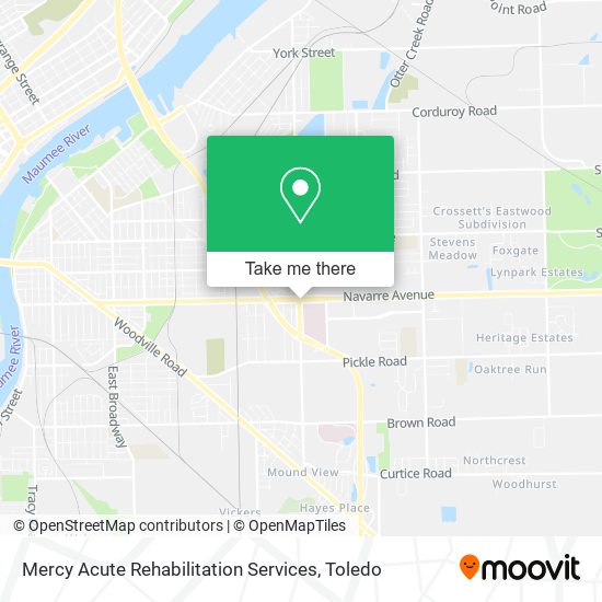 Mapa de Mercy Acute Rehabilitation Services