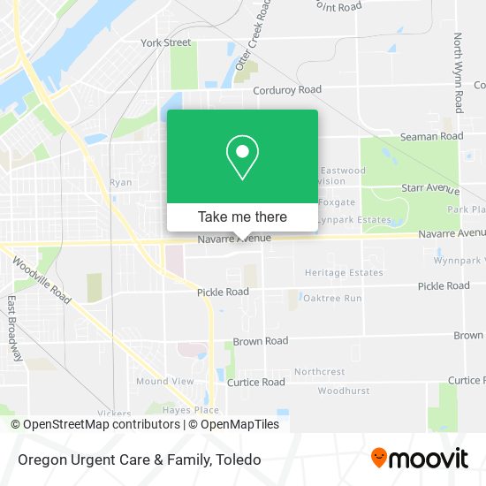 Mapa de Oregon Urgent Care & Family