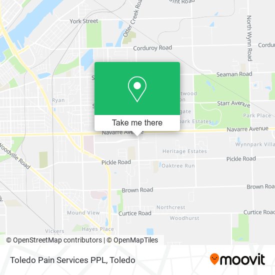 Mapa de Toledo Pain Services PPL