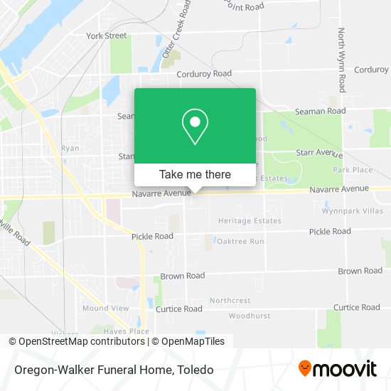 Oregon-Walker Funeral Home map