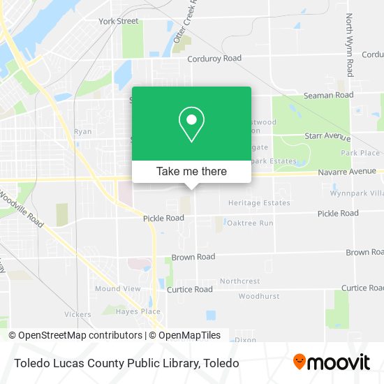 Mapa de Toledo Lucas County Public Library