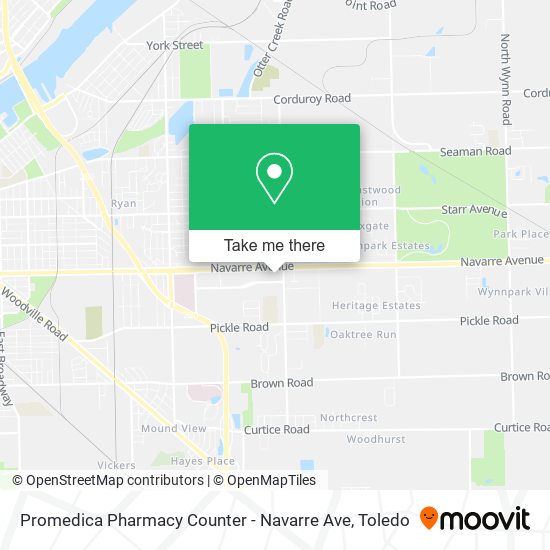 Mapa de Promedica Pharmacy Counter - Navarre Ave