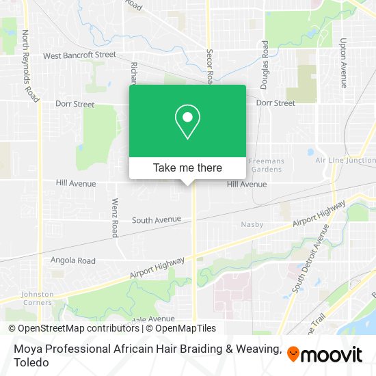 Mapa de Moya Professional Africain Hair Braiding & Weaving