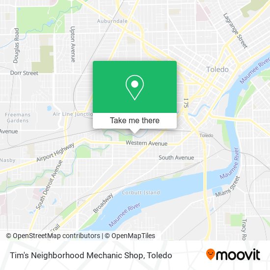 Tim's Neighborhood Mechanic Shop map