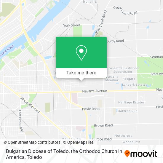 Bulgarian Diocese of Toledo, the Orthodox Church in America map