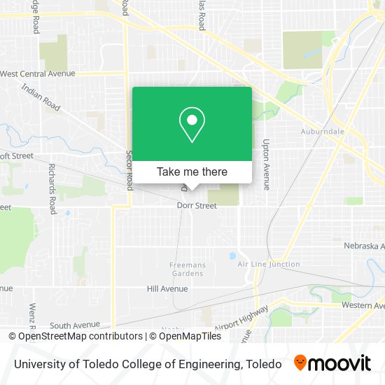 Mapa de University of Toledo College of Engineering