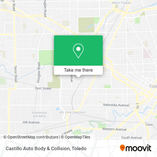 Mapa de Castillo Auto Body & Collision