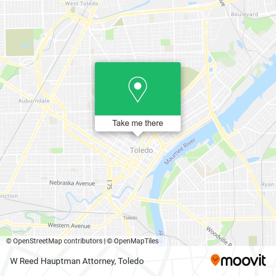 W Reed Hauptman Attorney map