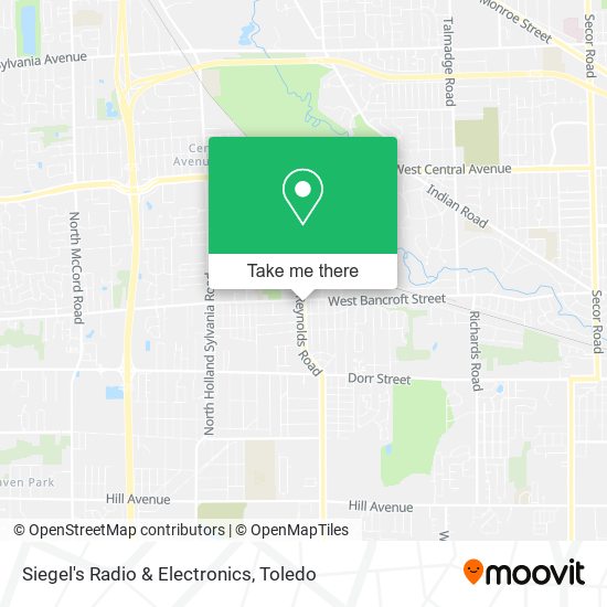 Siegel's Radio & Electronics map