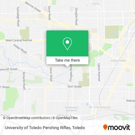 University of Toledo Pershing Rifles map