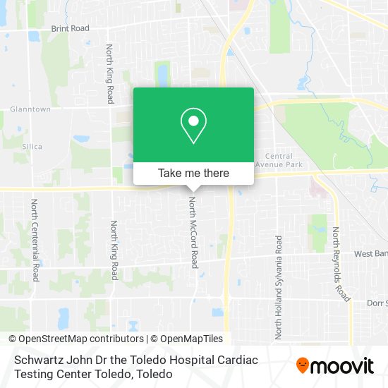 Mapa de Schwartz John Dr the Toledo Hospital Cardiac Testing Center Toledo