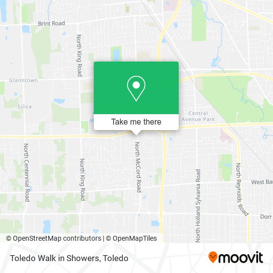Toledo Walk in Showers map