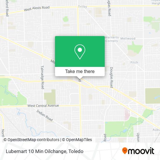 Mapa de Lubemart 10 Min Oilchange