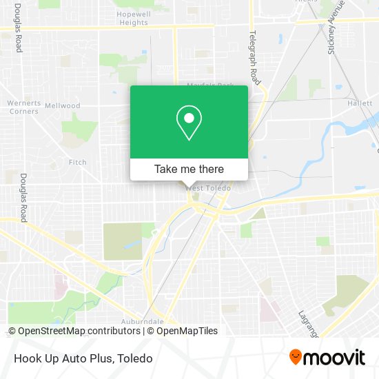 Hook Up Auto Plus map