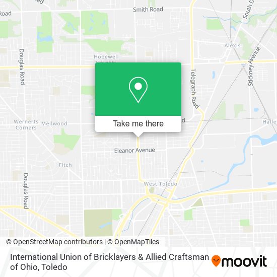 International Union of Bricklayers & Allied Craftsman of Ohio map
