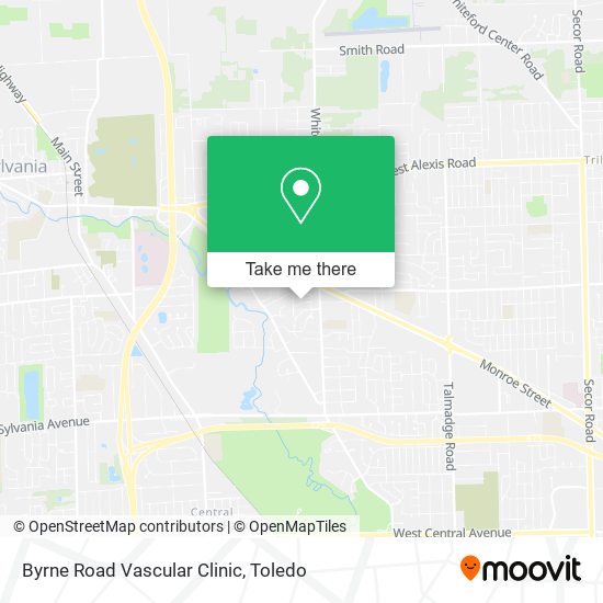 Byrne Road Vascular Clinic map