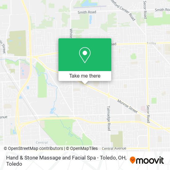 Mapa de Hand & Stone Massage and Facial Spa - Toledo, OH