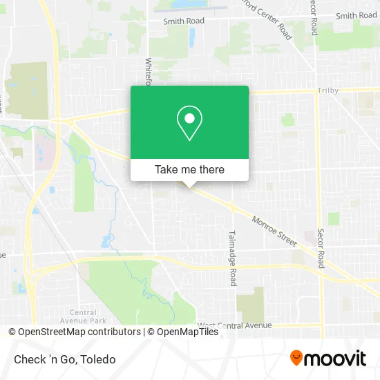 Check 'n Go map