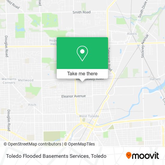 Toledo Flooded Basements Services map