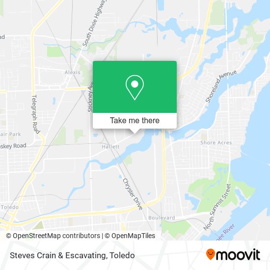 Steves Crain & Escavating map
