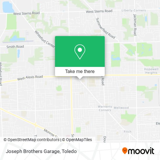 Joseph Brothers Garage map