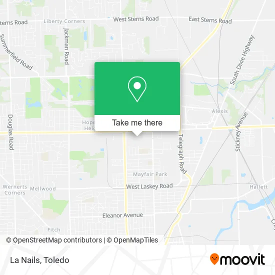 La Nails map