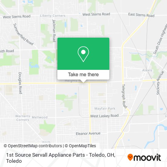 1st Source Servall Appliance Parts - Toledo, OH map