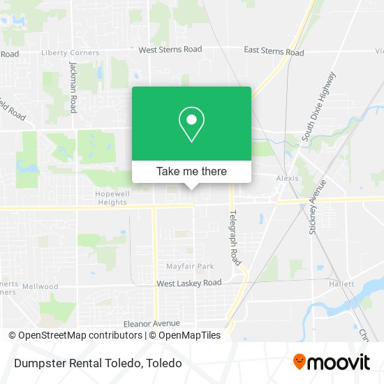 Mapa de Dumpster Rental Toledo