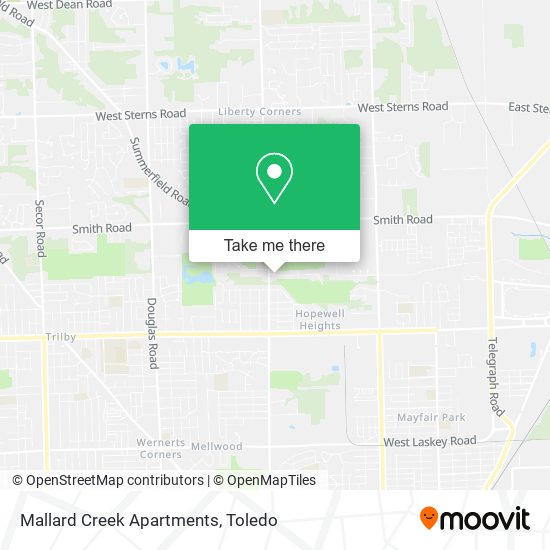 Mallard Creek Apartments map