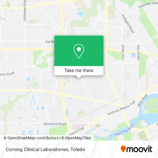 Corning Clinical Laboratories map