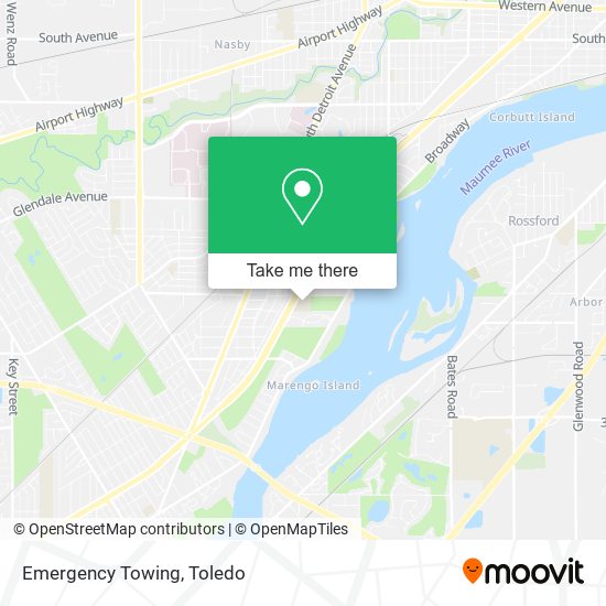 Emergency Towing map