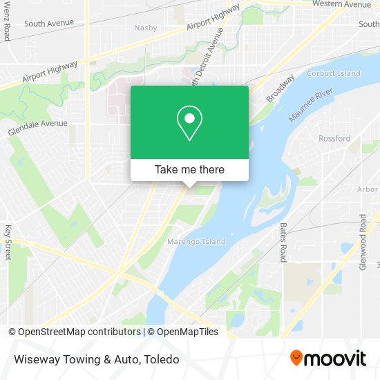 Wiseway Towing & Auto map