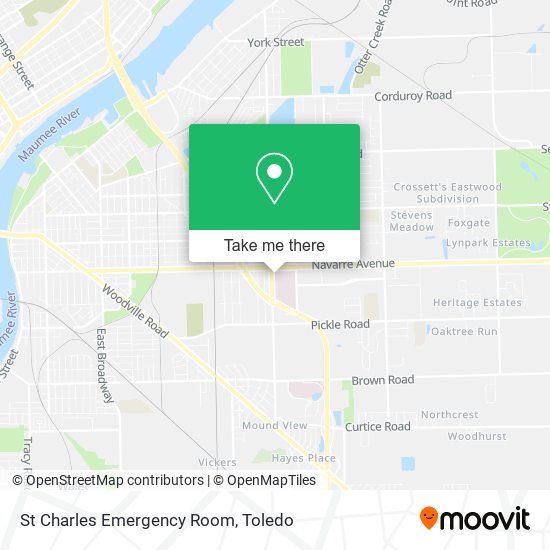 Mapa de St Charles Emergency Room