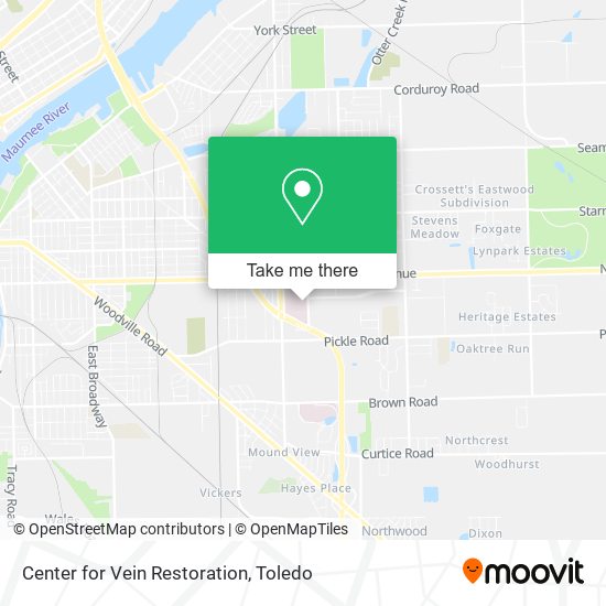 Center for Vein Restoration map