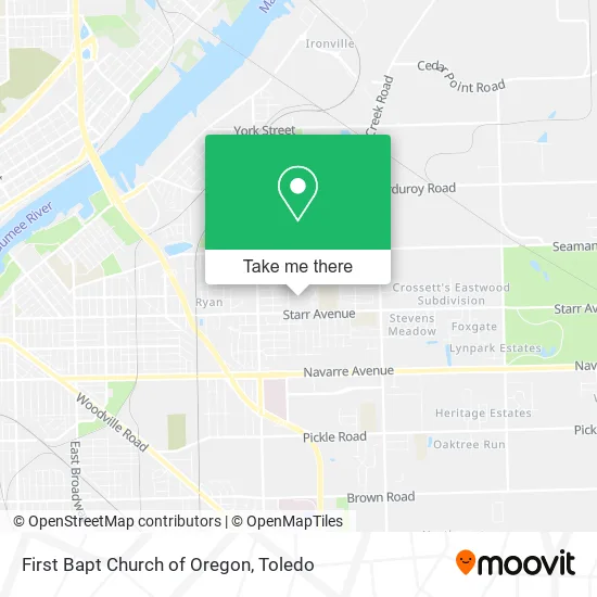 First Bapt Church of Oregon map