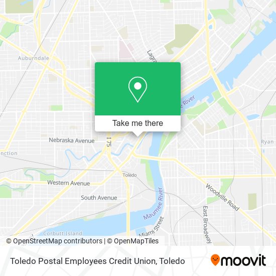 Toledo Postal Employees Credit Union map