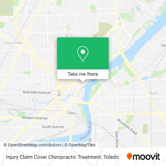 Mapa de Injury Claim Cover Chiropractic Treatment