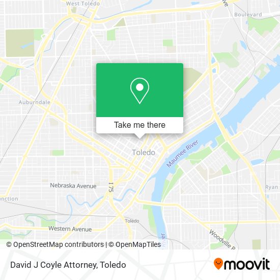 David J Coyle Attorney map