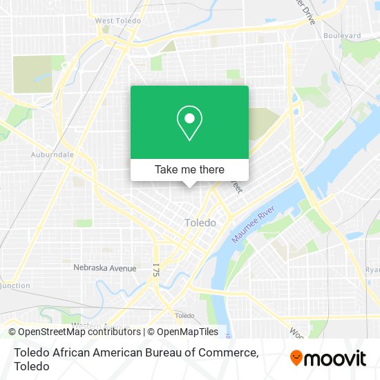 Toledo African American Bureau of Commerce map