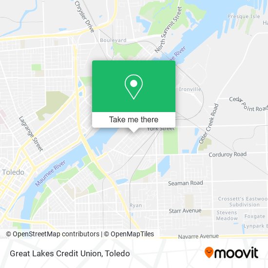 Great Lakes Credit Union map