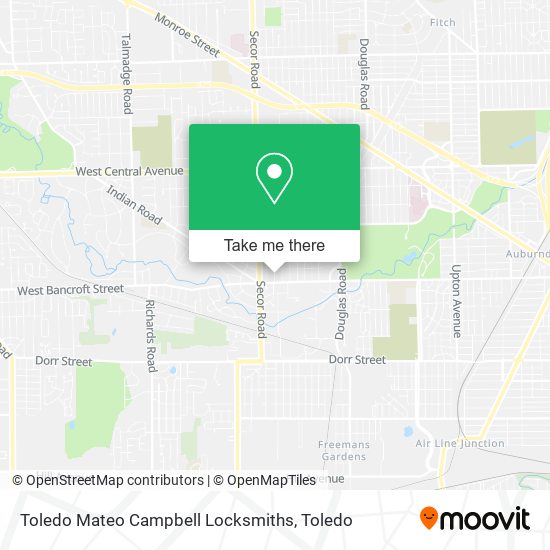 Mapa de Toledo Mateo Campbell Locksmiths